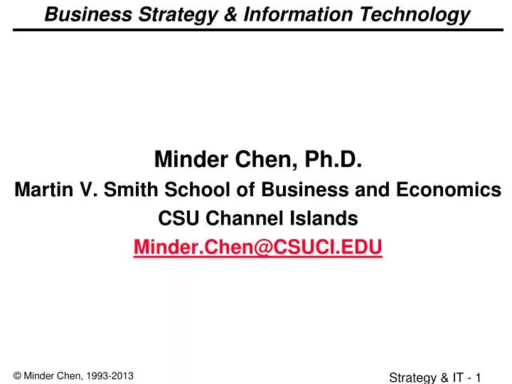 business strategy information technology