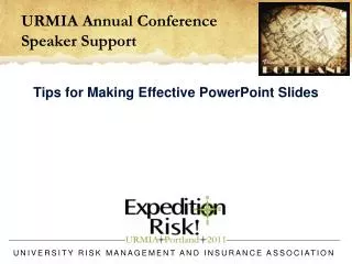 URMIA Annual Conference Speaker Support