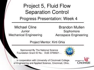 Project 5, Fluid Flow Separation Control