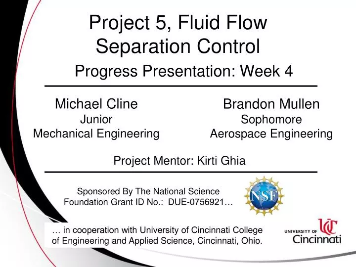 project 5 fluid flow separation control