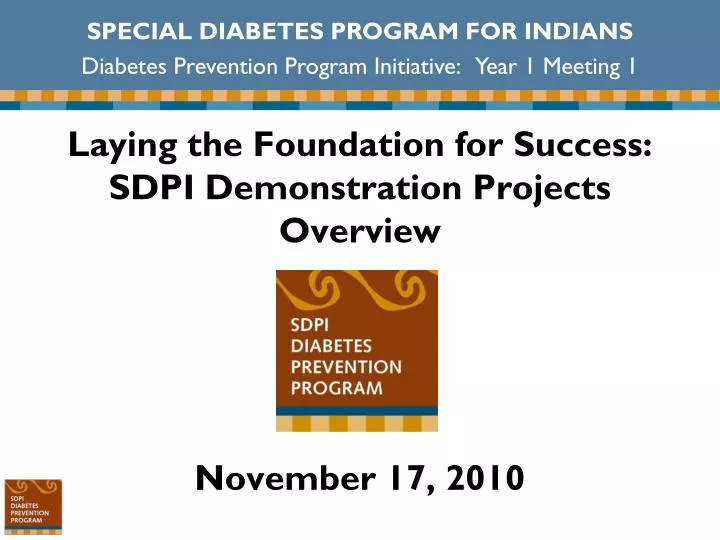 laying the foundation for success sdpi demonstration projects overview