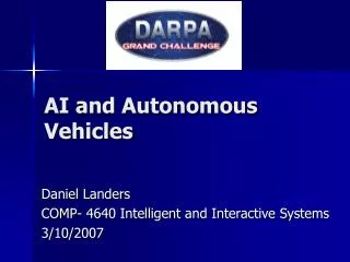 AI and Autonomous Vehicles