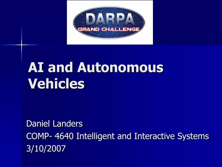 ai and autonomous vehicles