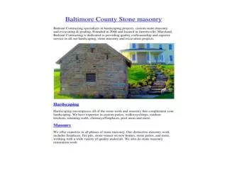 Baltimore County Stone Masonry - BedsaulContracting