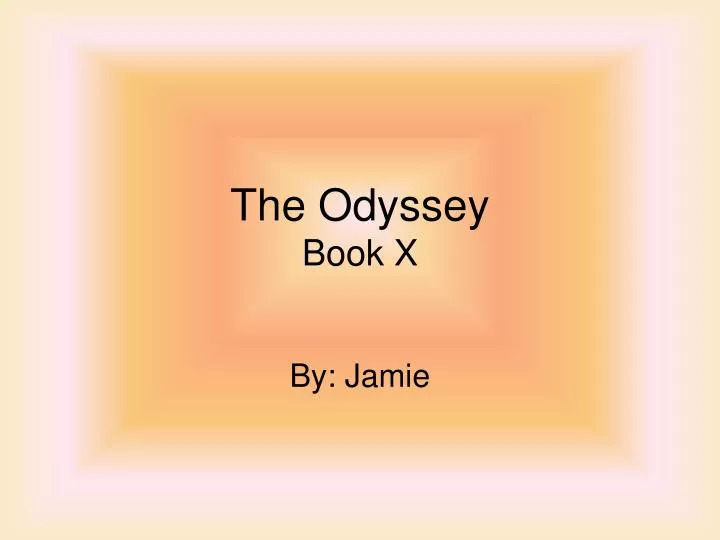 the odyssey book x