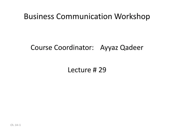 business communication workshop