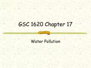 GSC 1620 Chapter 17