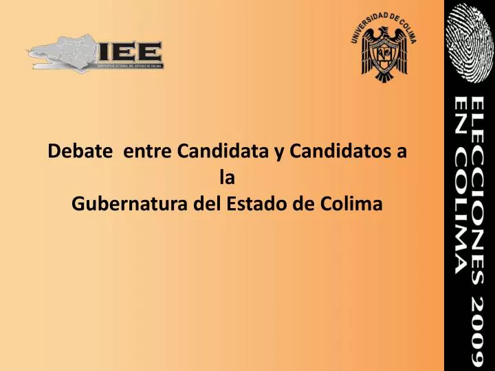 debate entre candidata y candidatos a la gubernatura del estado de colima