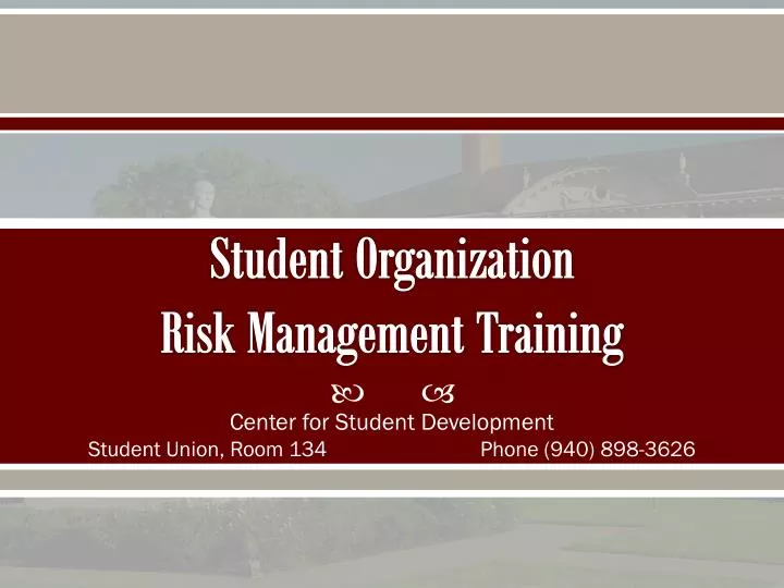 student organization risk management training