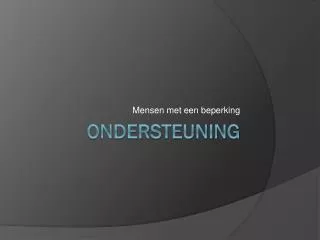 mensen met een beperking