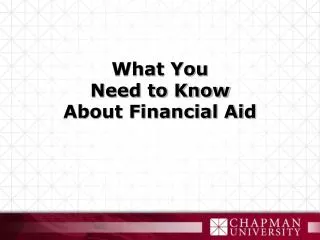 what you need to know about financial aid