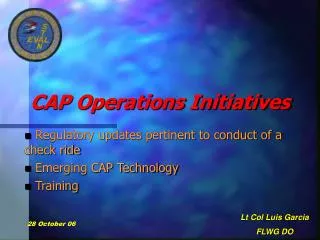 CAP Operations Initiatives