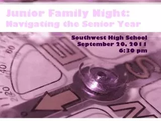 Junior Family Night: Navigating the Senior Year