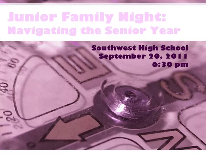 junior family night navigating the senior year