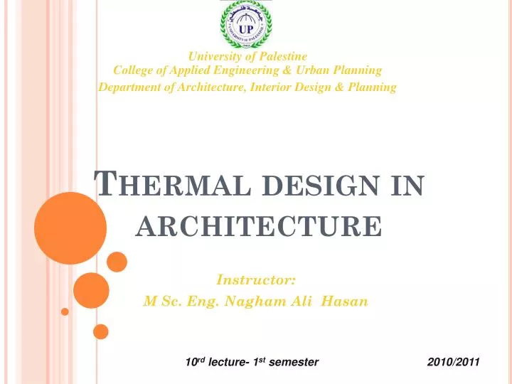 thermal design in architecture