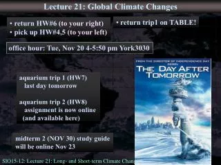 Lecture 21: Global Climate Changes