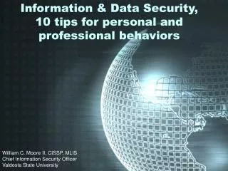 Information &amp; Data Security, 10 tips for personal and professional behaviors