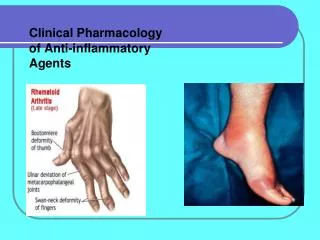 Clinical Pharmacology of A nti-inflammatory Agents