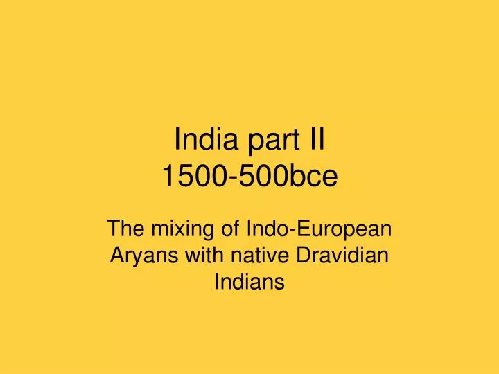 india part ii 1500 500bce