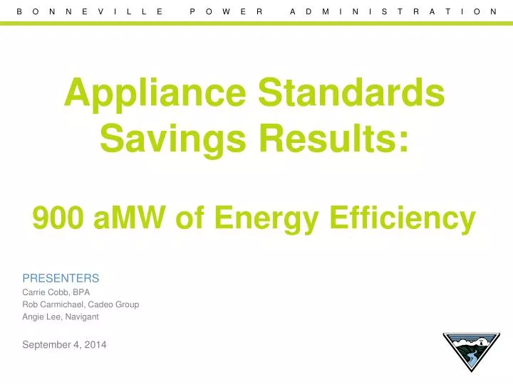 appliance standards savings results 900 amw of energy efficiency