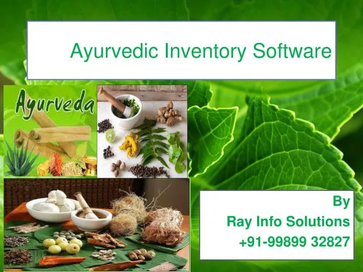ayurvedic inventory software