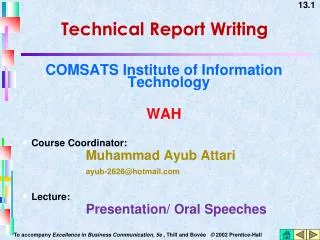 Technical Report Writing