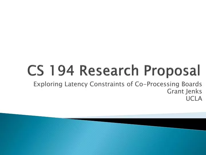 cs 194 research proposal