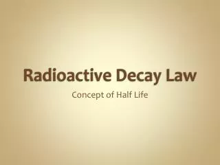 Radioactive Decay Law