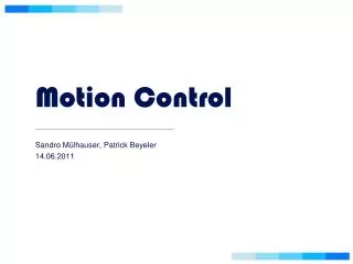 motion control