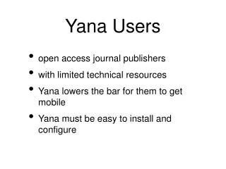 Yana Users