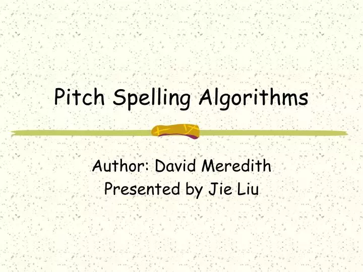 pitch spelling algorithms