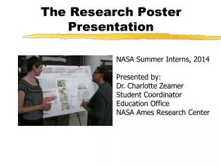 The Research Poster Presentation