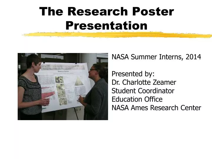 the research poster presentation