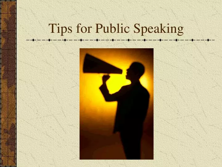 tips for public speaking