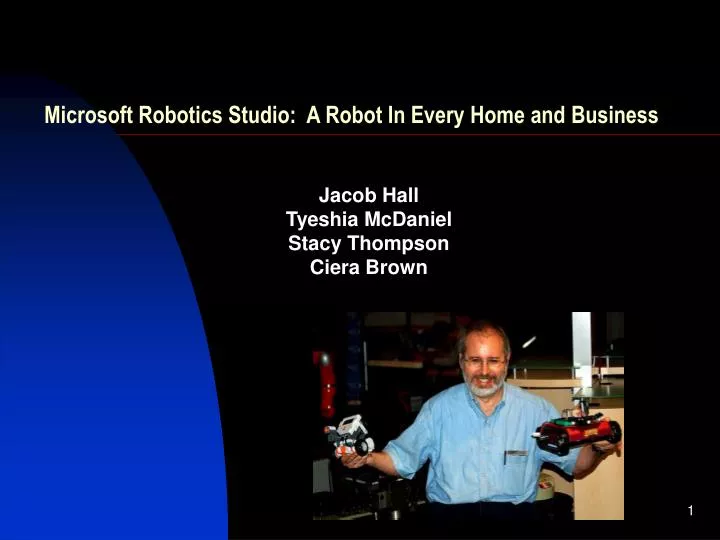 microsoft robotics studio a robot in every home and business