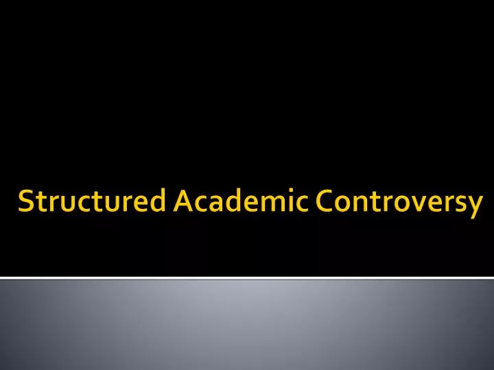 structured academic controversy