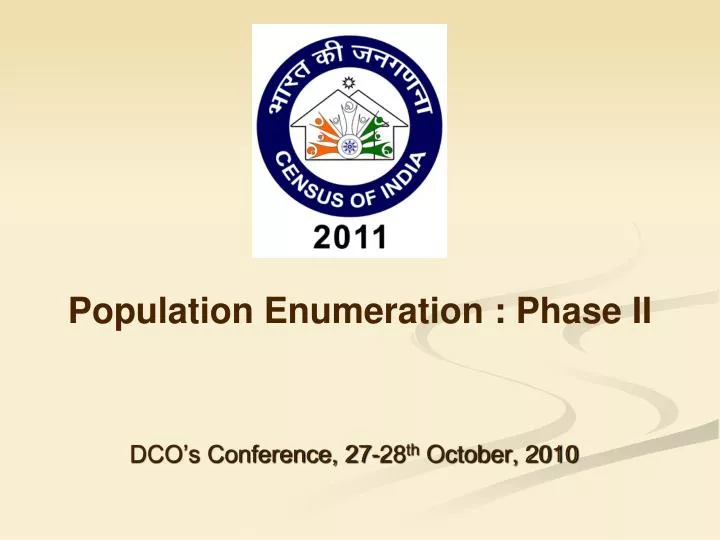 population enumeration phase ii