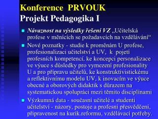 konference prvouk projekt pedagogika i