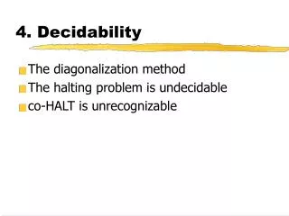 4. Decidability