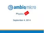 Physics 101 - slide 1