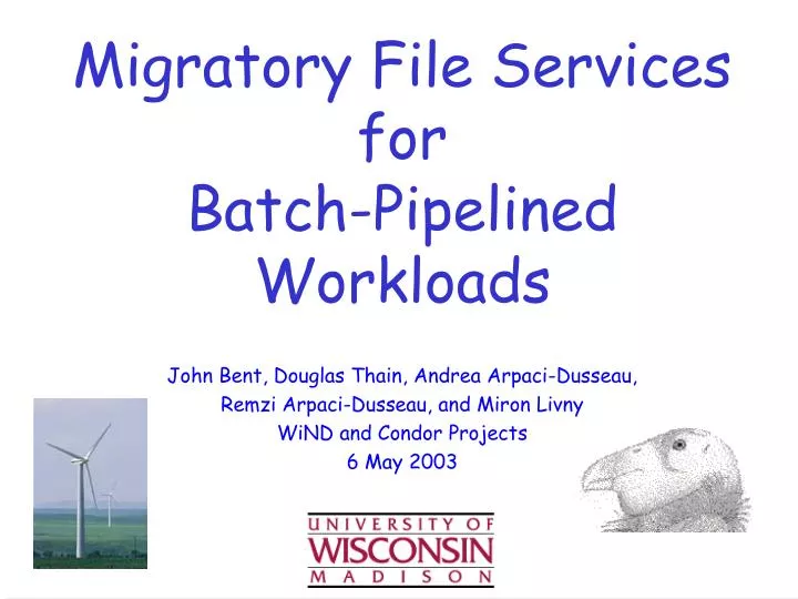 migratory file services for batch pipelined workloads