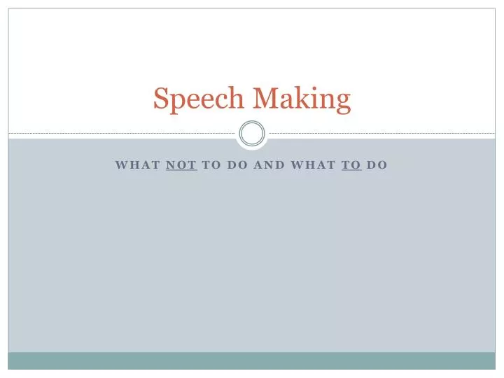speech making