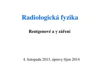 radiologick fyzika