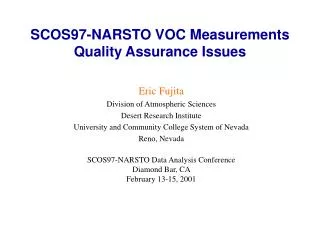 SCOS97-NARSTO VOC Measurements Quality Assurance Issues