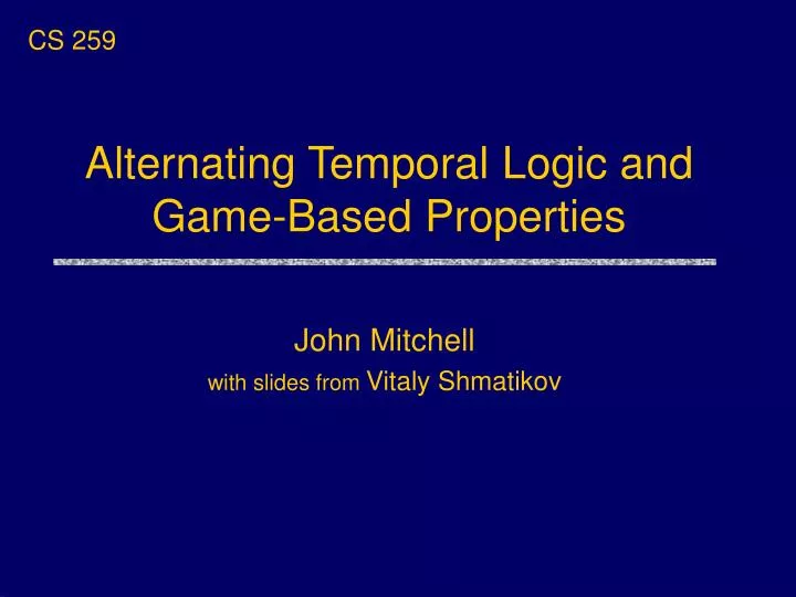 alternating temporal logic and game based properties