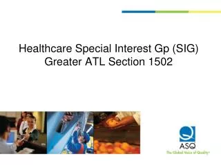 Healthcare Special Interest Gp (SIG) Greater ATL Section 1502