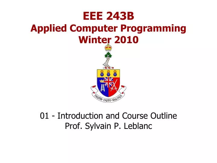 eee 243b applied computer programming winter 2010