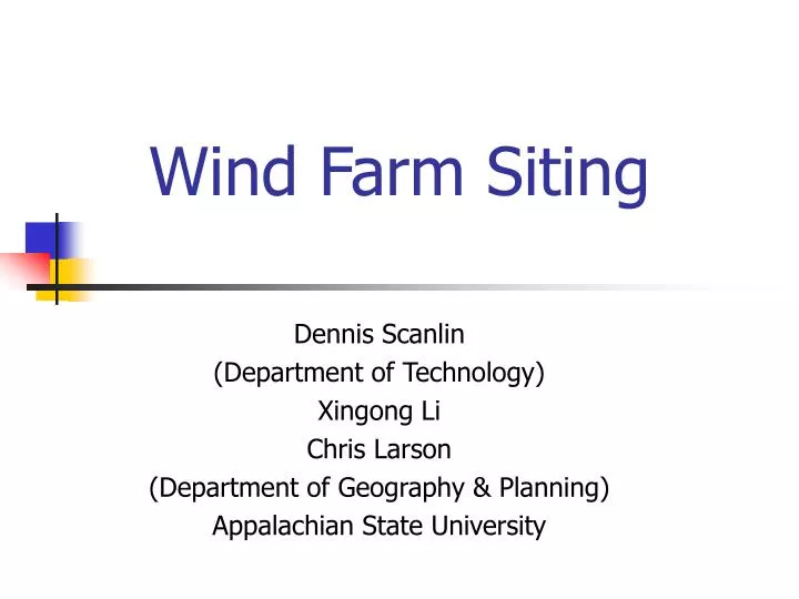 wind farm siting