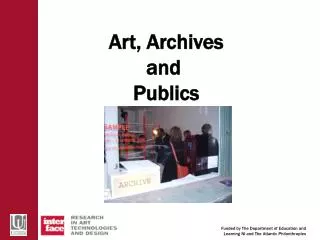 Art, Archives and Publics