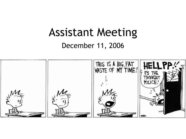 assistant meeting